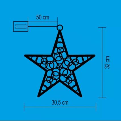 LED Декорация за прозорец 20xLED/2xAA