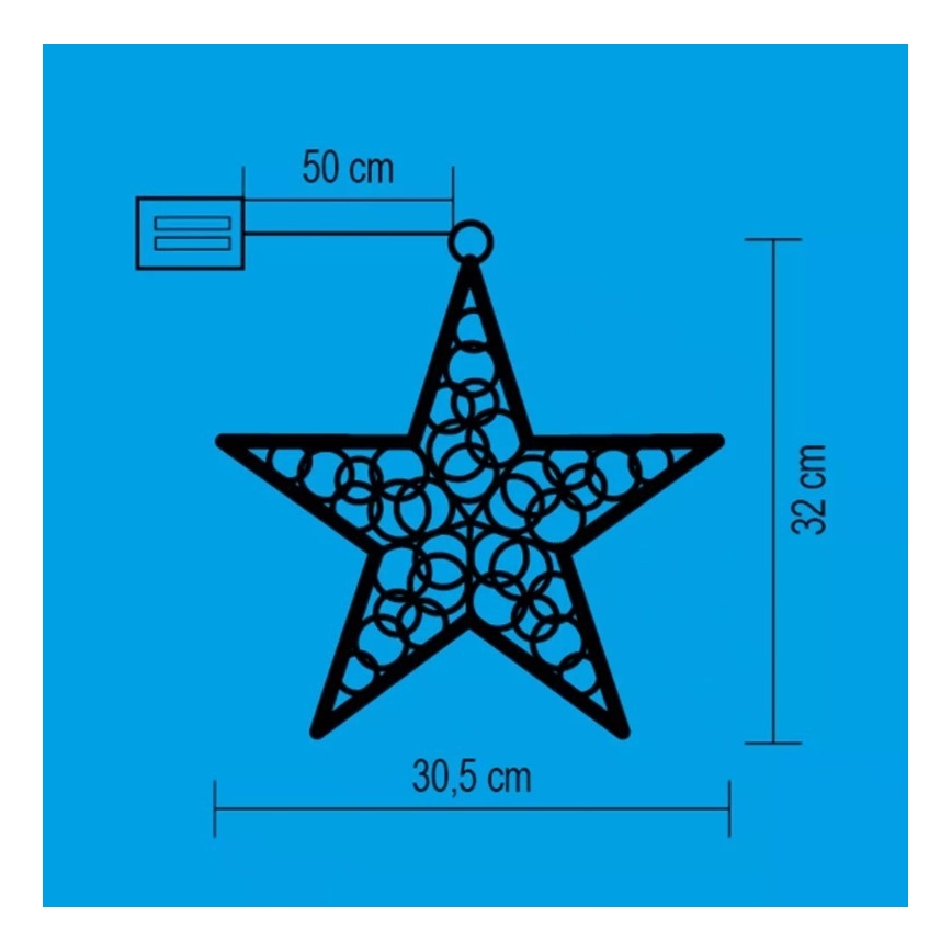 LED Декорация за прозорец 20xLED/2xAA