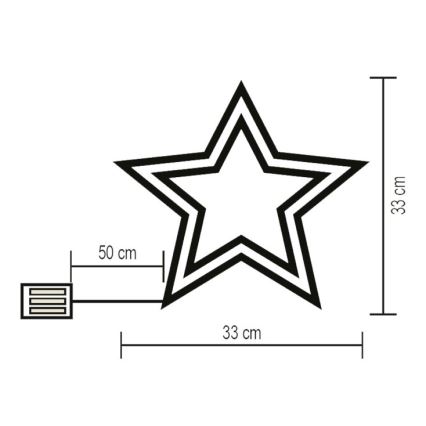 LED Декорация за прозорец LED/3xAA многоцветна
