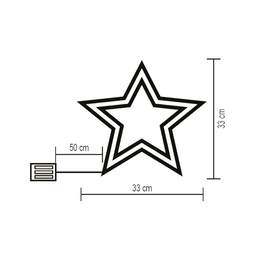 LED Декорация за прозорец LED/3xAA многоцветна