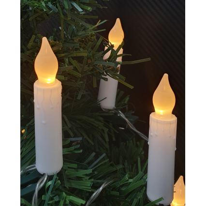 LED декоративна гирлянда, 10xLED/2xAA, 1,65 m, топло бяло, свещи