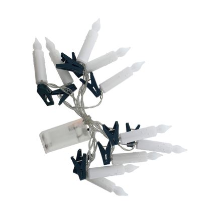 LED декоративна гирлянда, 10xLED/2xAA, 1,65 m, топло бяло, свещи