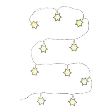 LED декоративна гирлянда 10xLED/2xAA 1,8m топла бяла