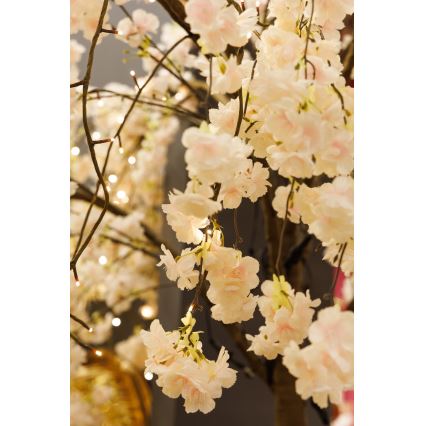 LED Декоративна изкуствена коледна елха CHERRY TREE 288xLED/230V 2,5 m череша