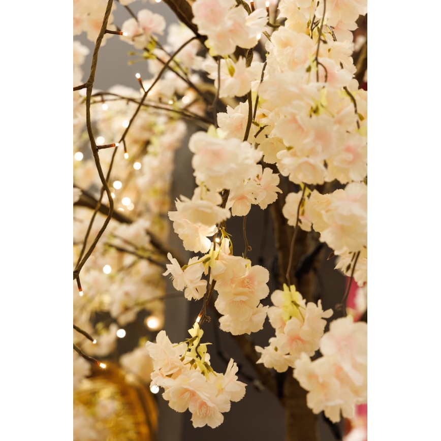 LED Декоративна изкуствена коледна елха CHERRY TREE 288xLED/230V 2,5 m череша