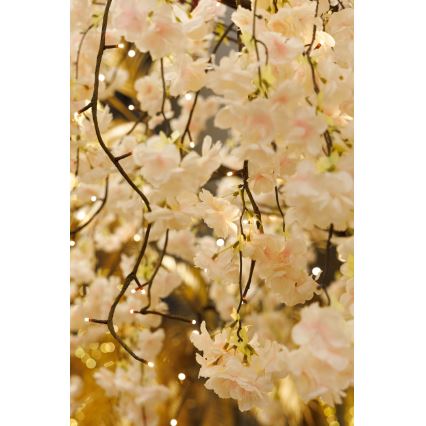 LED Декоративна изкуствена коледна елха CHERRY TREE 288xLED/230V 2,5 m череша