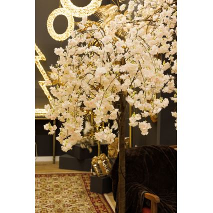 LED Декоративна изкуствена коледна елха CHERRY TREE 84xLED/230V 1,7 m череша