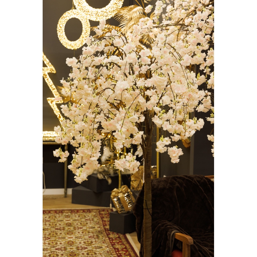LED Декоративна изкуствена коледна елха CHERRY TREE 84xLED/230V 1,7 m череша