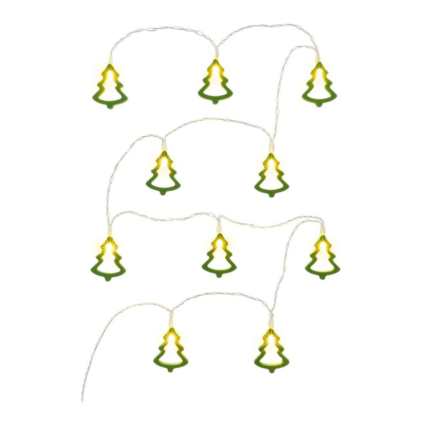 LED Декоративна верига 10xLED/2xAA 1,6 м топло бял