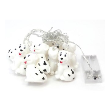 LED Декоративна верига 10xLED/2xAA 1,65м куче