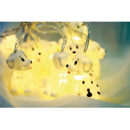 LED Декоративна верига 10xLED/2xAA 1,65м куче