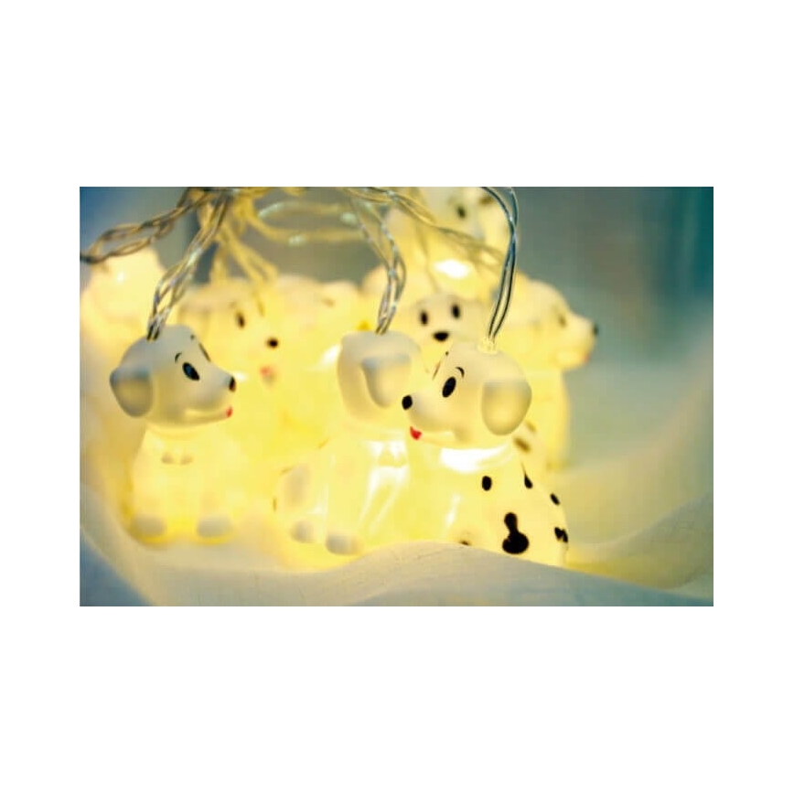 LED Декоративна верига 10xLED/2xAA 1,65м куче