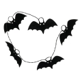 LED Декоративна верига HALLOWEEN 10xLED/2xAA/топло бял 1,3 м прилепи