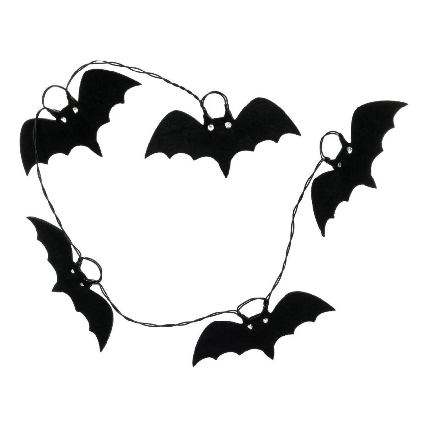 LED Декоративна верига HALLOWEEN 10xLED/2xAA/топло бял 1,3 м прилепи