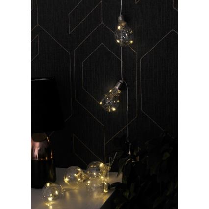 LED Декоративни лампички SMOLDER 2.1м 10xLED/2xAA