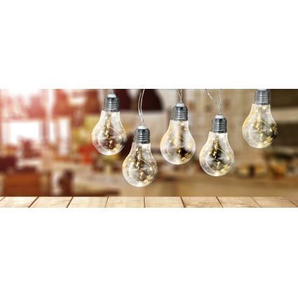 LED Декоративни лампички SMOLDER 2.1м 10xLED/2xAA