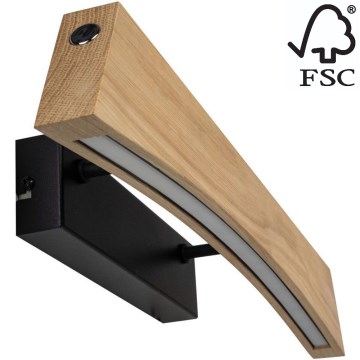 LED Димируем аплик ZIAD LED/6,5W/230V дъб – FSC сертифицирано