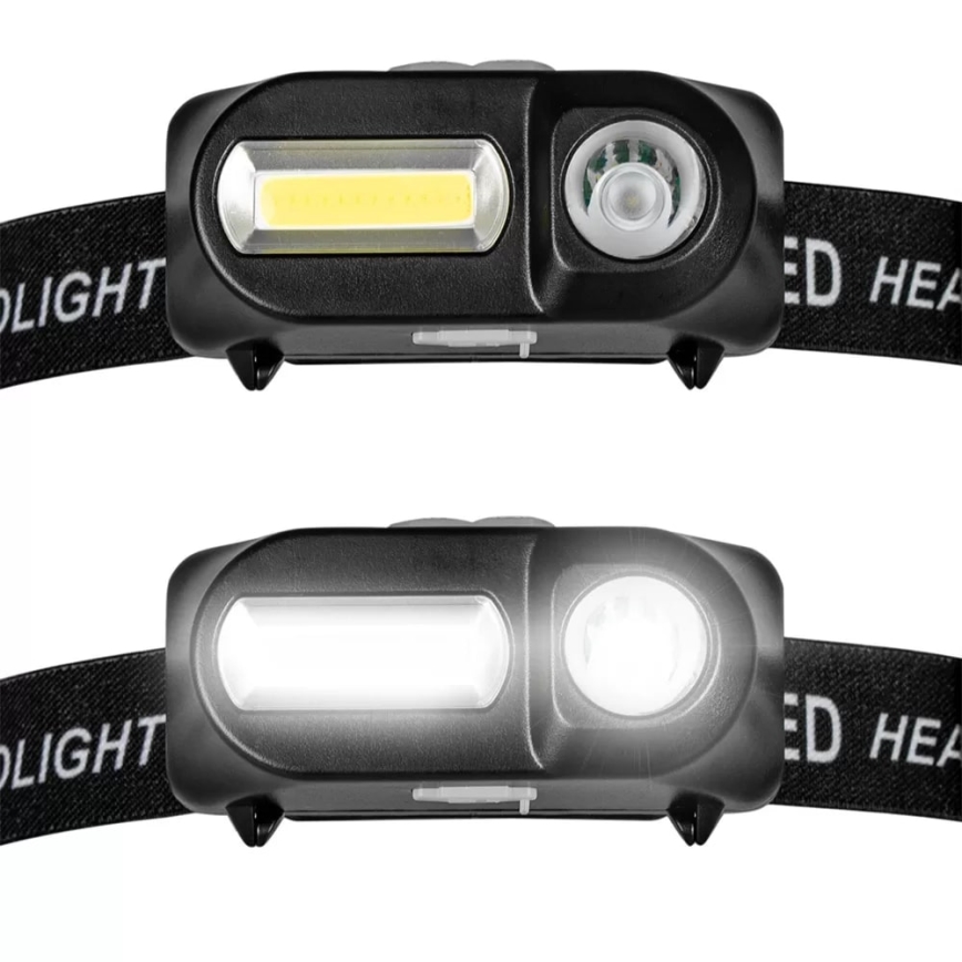 LED Димируем акумулаторен челник 2xLED/5V IP44 210 лъскав 2000 mAh