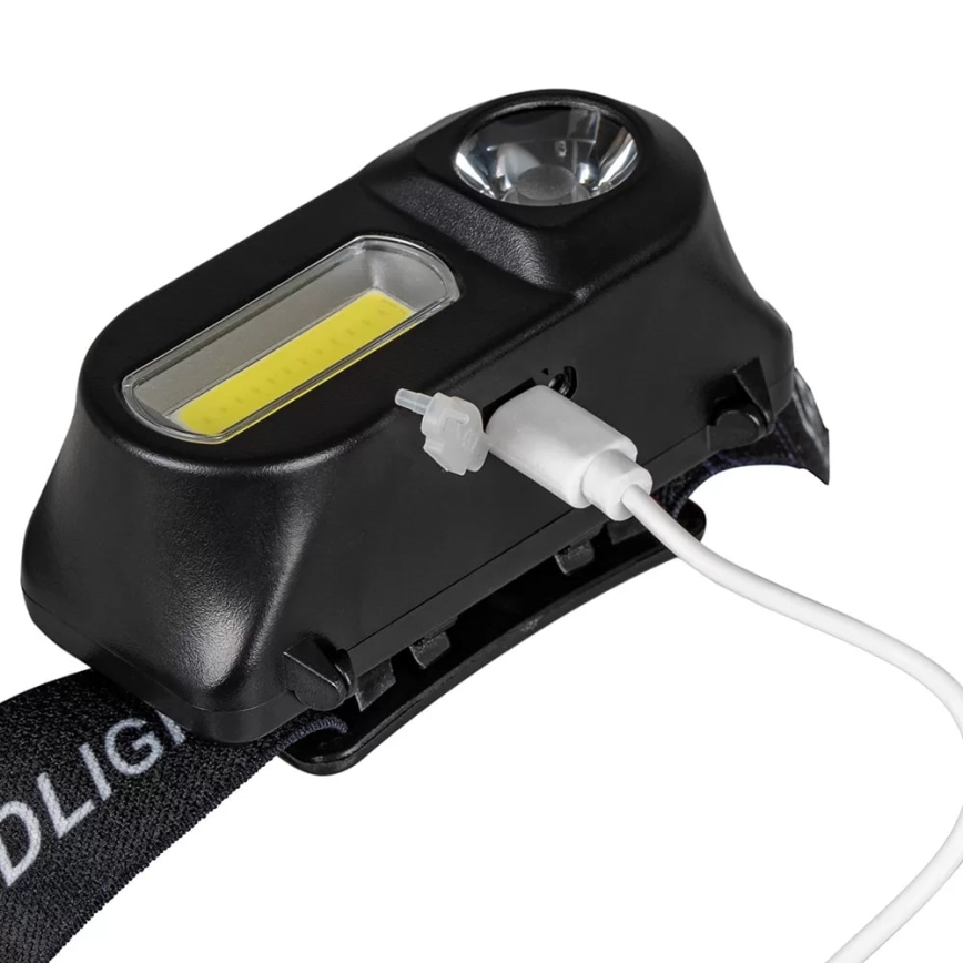 LED Димируем акумулаторен челник 2xLED/5V IP44 210 лъскав 2000 mAh