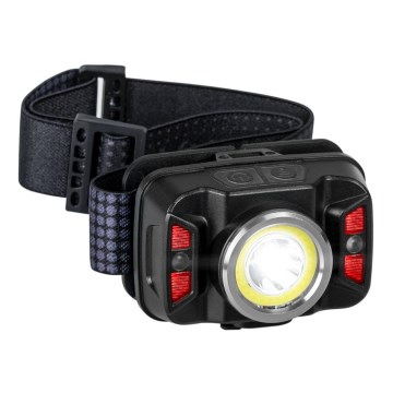 LED Димируем акумулаторен челник със сензор и червена светлина LED/15W/5V IP66 430 лъскав 1800 mAh