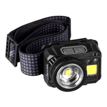 LED Димируем акумулаторен челник със сензор и червена светлина LED/6W/5V/3xAAA IP44 500 лъскав 1200 mAh