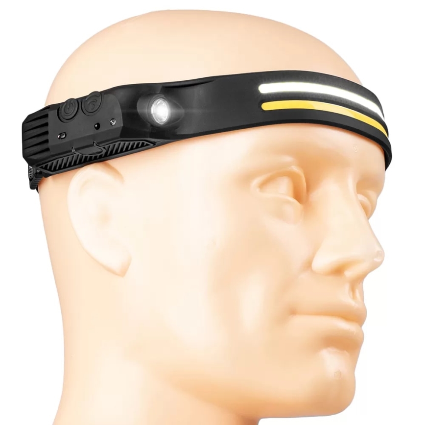 LED Димируем акумулаторен челник със сензор 3xLED/5V IP44 300 лъскав 1200 mAh