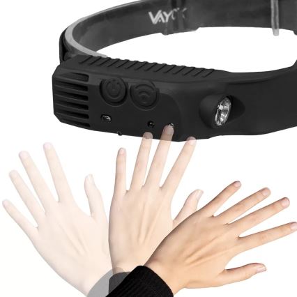 LED Димируем акумулаторен челник със сензор 3xLED/5V IP44 300 лъскав 1200 mAh