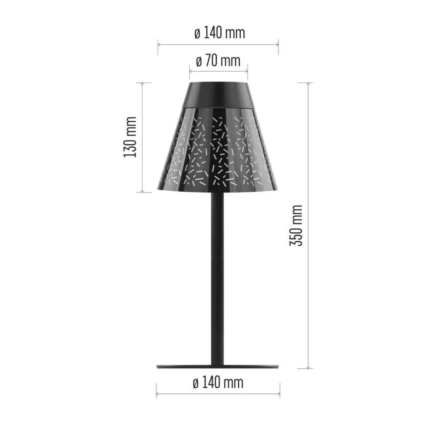 LED Димируем акумулаторен екстериорен настолна лампа LED/4,2W/5V 2200mAh IP44