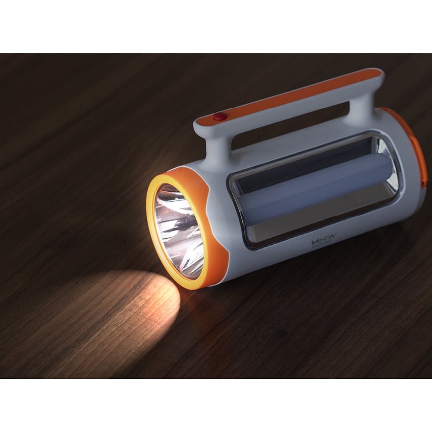 LED Димируем акумулаторен фенер 2в1 с функция за зареждане LED/5W/230V 3500 mAh