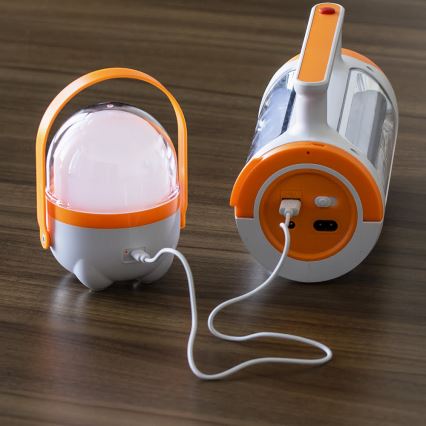 LED Димируем акумулаторен фенер 2в1 с функция за зареждане LED/5W/230V 3500 mAh