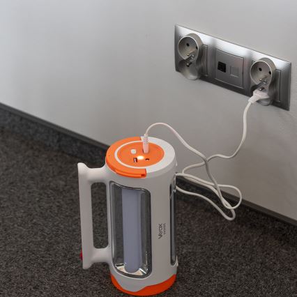 LED Димируем акумулаторен фенер 2в1 с функция за зареждане LED/5W/230V 3500 mAh
