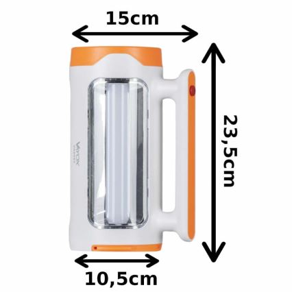 LED Димируем акумулаторен фенер 2в1 с функция за зареждане LED/5W/230V 3500 mAh