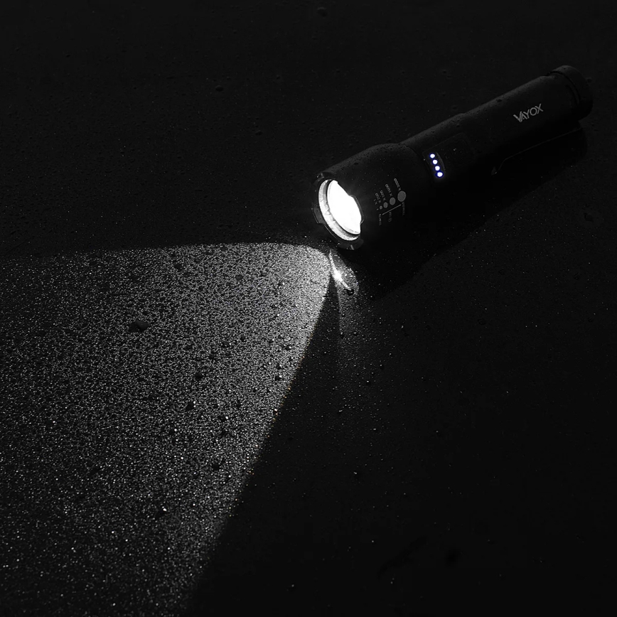 LED Димируем акумулаторен фенер LED/20W/5V IPX4 800 лъскав 2000 mAh