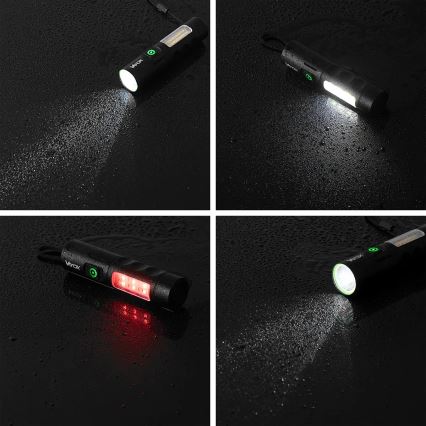 LED Димируем акумулаторен фенер с червена светлина LED/5W/5V IPX4 250 лъскав 2000 mAh