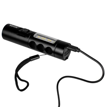 LED Димируем акумулаторен фенер с червена светлина LED/5W/5V IPX4 250 лъскав 2000 mAh