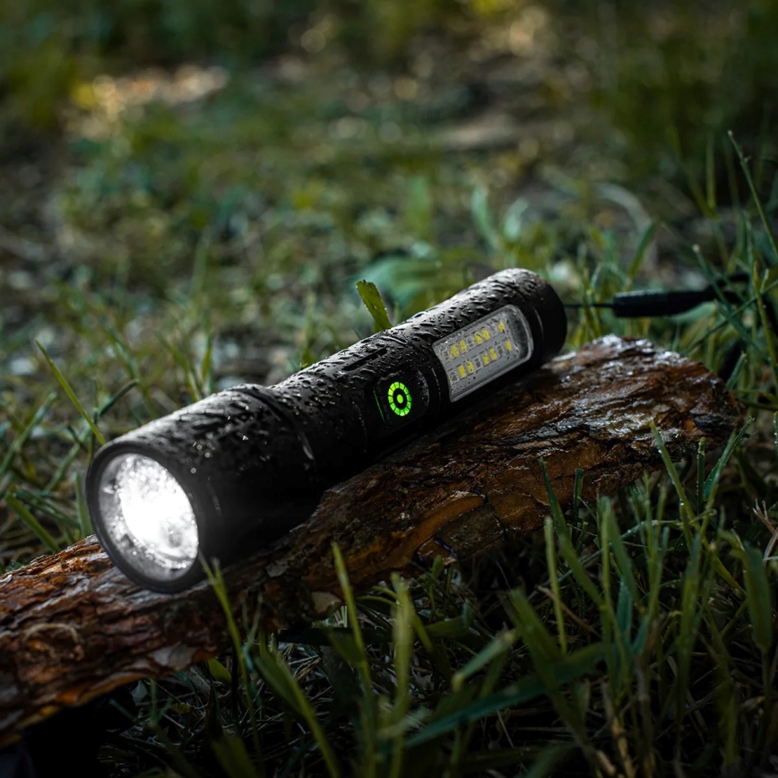 LED Димируем акумулаторен фенер с червена светлина LED/5W/5V IPX4 260 лъскав 2000 mAh