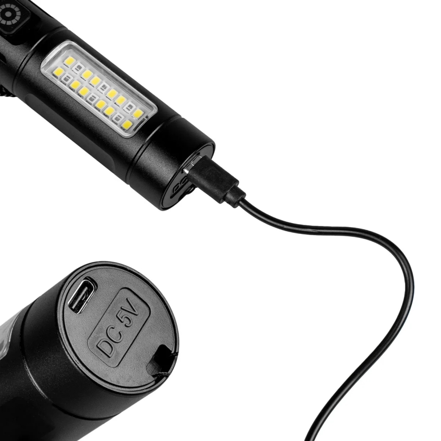 LED Димируем акумулаторен фенер с червена светлина LED/5W/5V IPX4 260 лъскав 2000 mAh