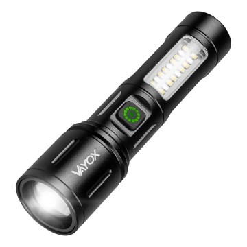 LED Димируем акумулаторен фенер с червена светлина LED/5W/5V IPX4 260 лъскав 2000 mAh