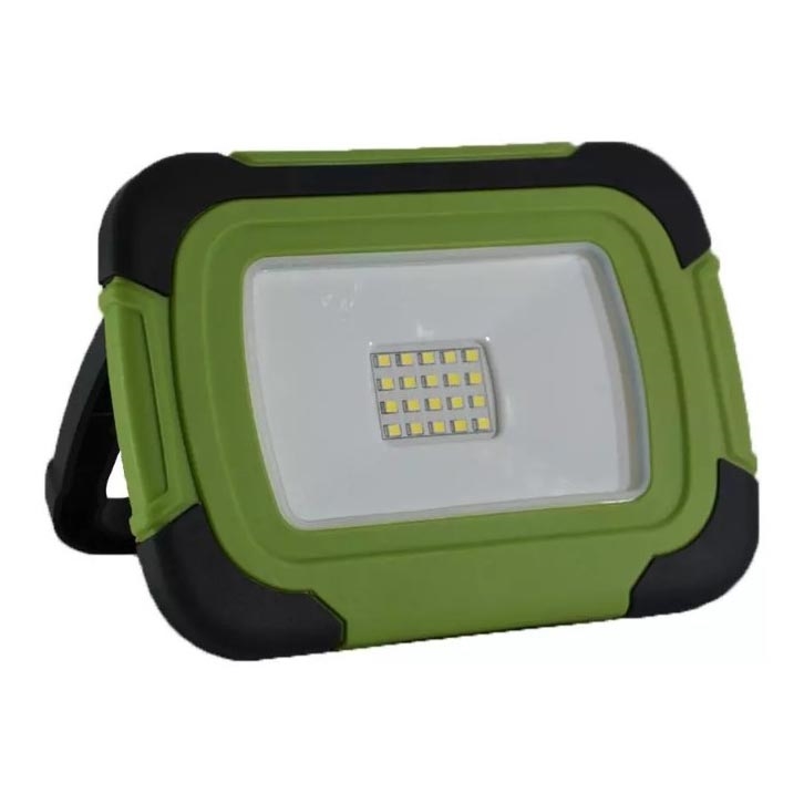 LED Димируем акумулаторен прожектор SAMSUNG CHIP + функция SOS LED/10W/3,7V/USB IP44 4000K 3600 mAh зелен