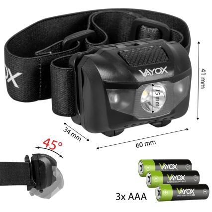 LED Димируем челник 3xLED/3xAAA IPX4 100 лъскав