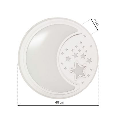 LED Димируем детски плафон NOTTE LED/40W/230V + дистанционно управление