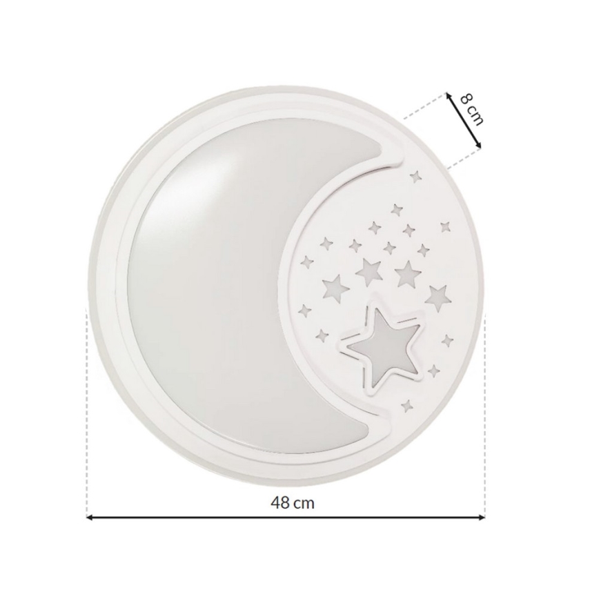LED Димируем детски плафон NOTTE LED/40W/230V + дистанционно управление