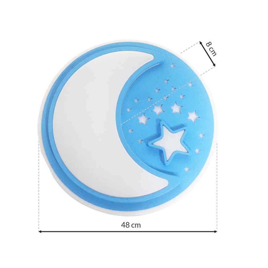 LED Димируем детски плафон NOTTE LED/40W/230V + дистанционно управление