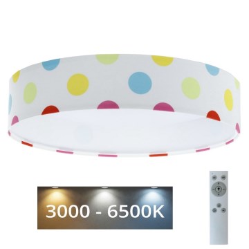LED Димируем детски плафон SMART GALAXY KIDS LED/24W/230V 3000-6500K точки цветен + дистанционно