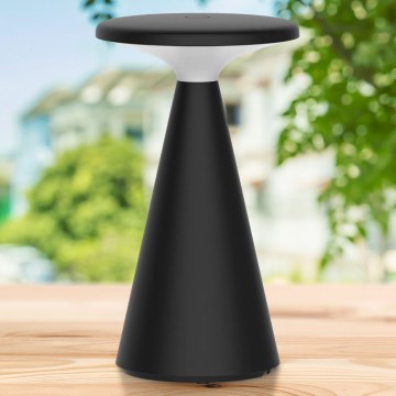 LED Димируем докосване екстериорен настолна лампа PAROS LED/1,8W/5V USB 1800 mAh IP44 черен