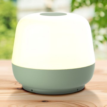LED Димируем докосване екстериорен настолна лампа SAMBA LED/1,2W/5V USB 1200 mAh IP44 зелен