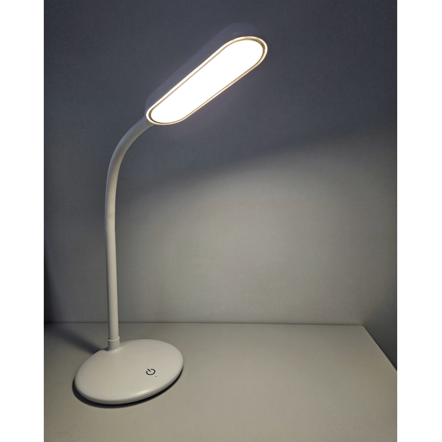 LED Димируем докосване гъвкав настолна лампа LED/6W/5V USB 1200 mAh бял