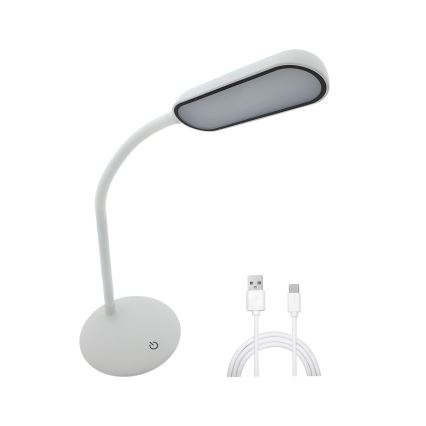 LED Димируем докосване гъвкав настолна лампа LED/6W/5V USB 1200 mAh бял
