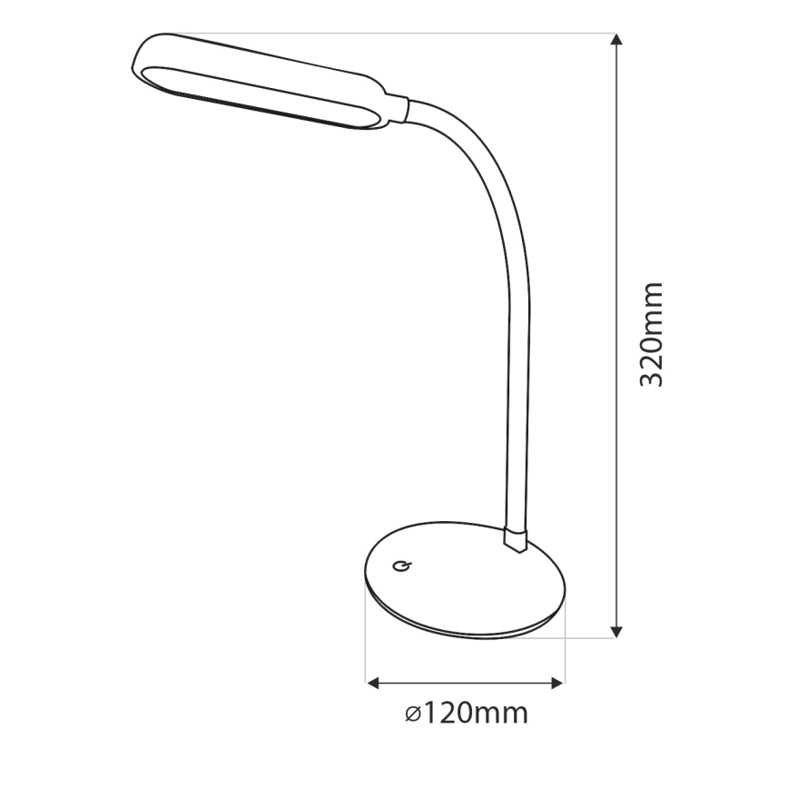 LED Димируем докосване гъвкав настолна лампа LED/6W/5V USB 1200 mAh бял