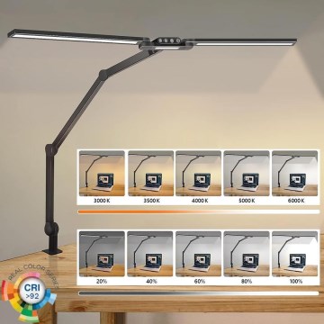 LED Димируем докосване гъвкав настолна лампа POINTIQ LED/24W/230V 3000-6500K CRI 92 черен